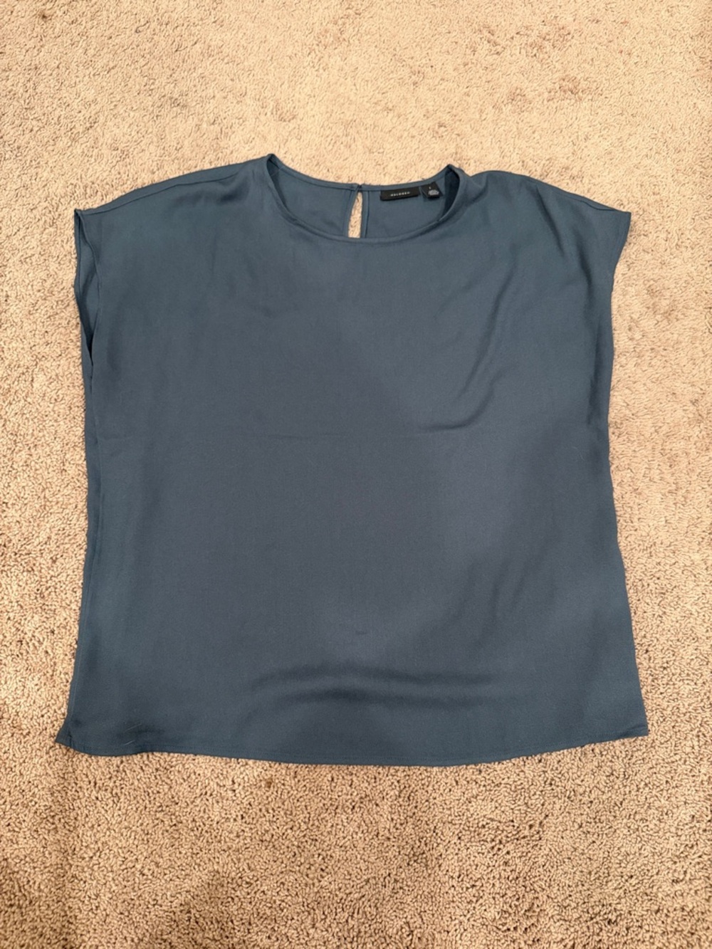 Halogen Slate Blue Short Sleeve Blouse